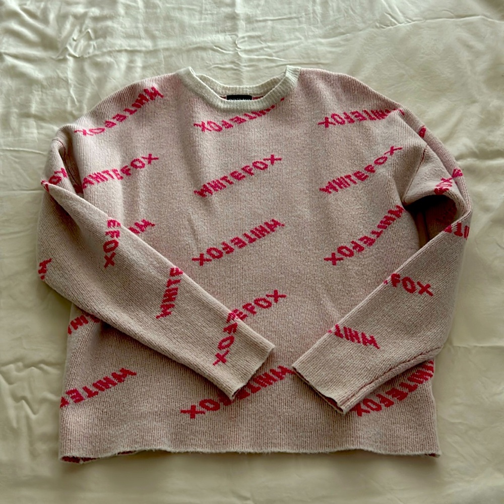 Brooklyn Knit Baby Pin White Fox sweater